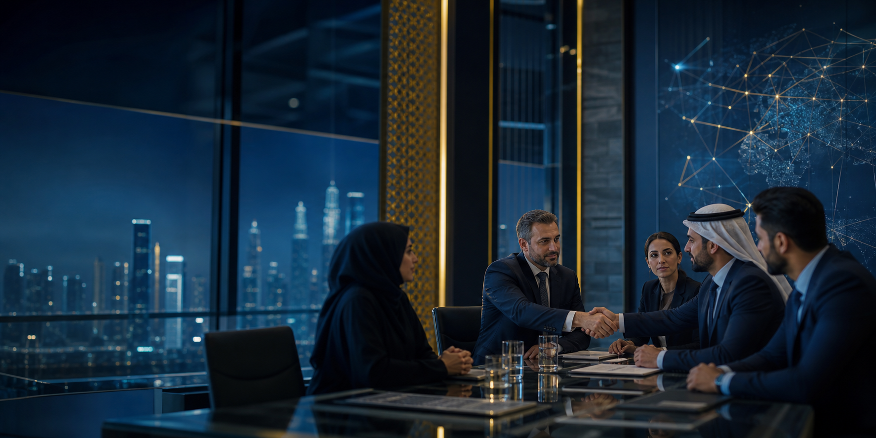 Executives in a strategic business meeting
